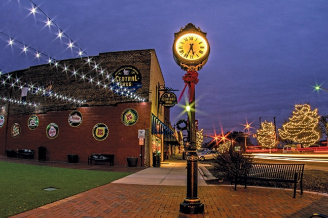 city street in Bessemer City, North Carolina