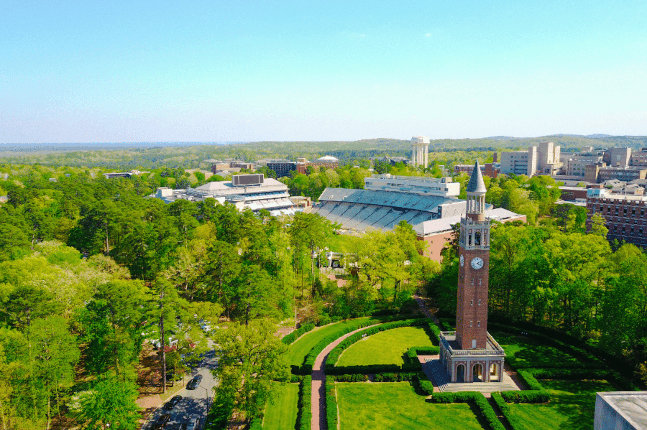 city street in Chapel Hill, North Carolina