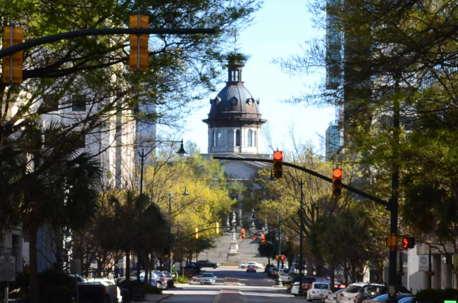 city street in Columbia, South Carolina