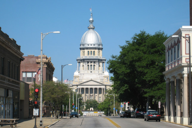street view in Springfield, Illinois