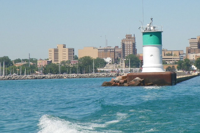 lighthouse view in Waukegan, Illinois