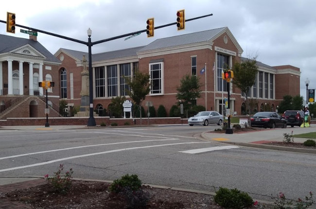 city street in Lancaster, South Carolina