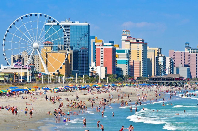 city street in Myrtle Beach, South Carolina