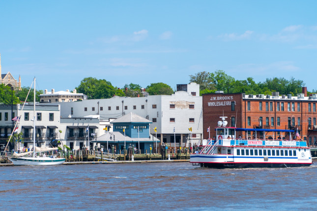 city street in Wilmington, North Carolina